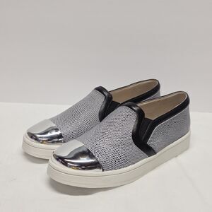 SOL SANA Daze SS Women Sz 37 US 6 Slate Silver / Stingray Print Leather Loafers